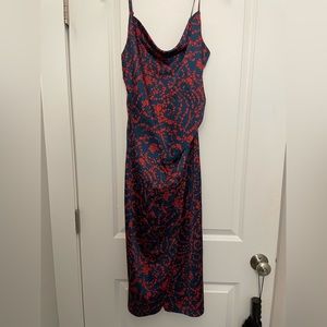 Renamed | Floral Midi Dress with Slit (S)